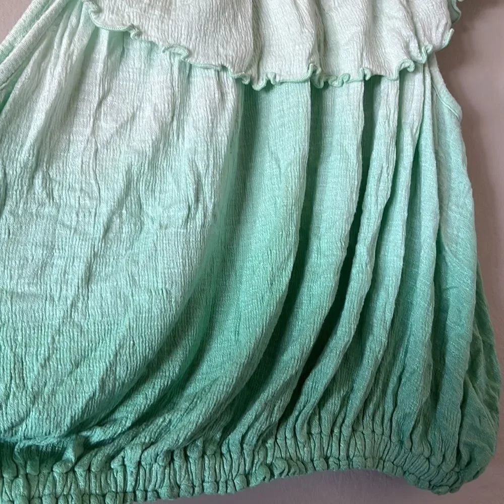 Free People Green Ombré off the Shoulder Top